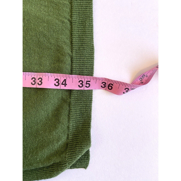 J. Jill Linen Tunic Dress Womens Size XL Petite Green Knit Lagenlook Coastal - Picture 8 of 8